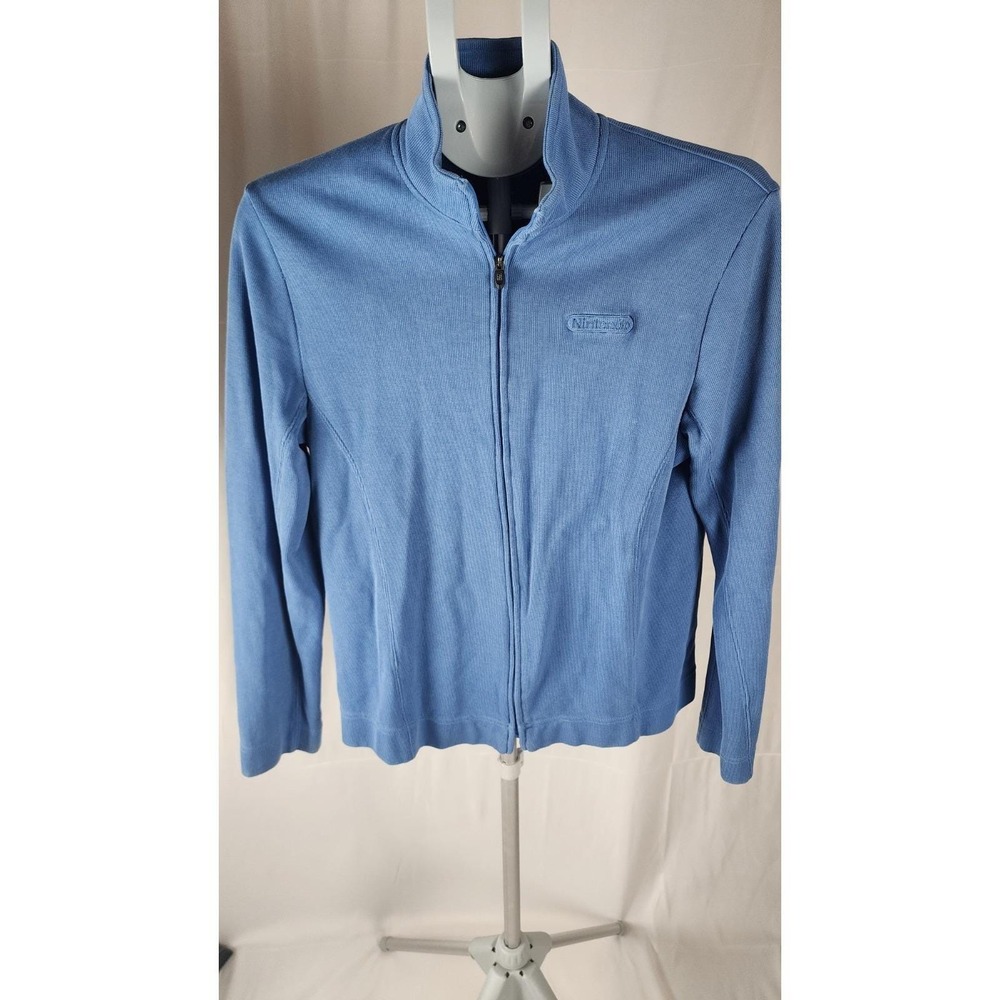 Nintendo Staff Jacket Cutter & Buck Employee Exclusive Vintage Blue Zip Medium
